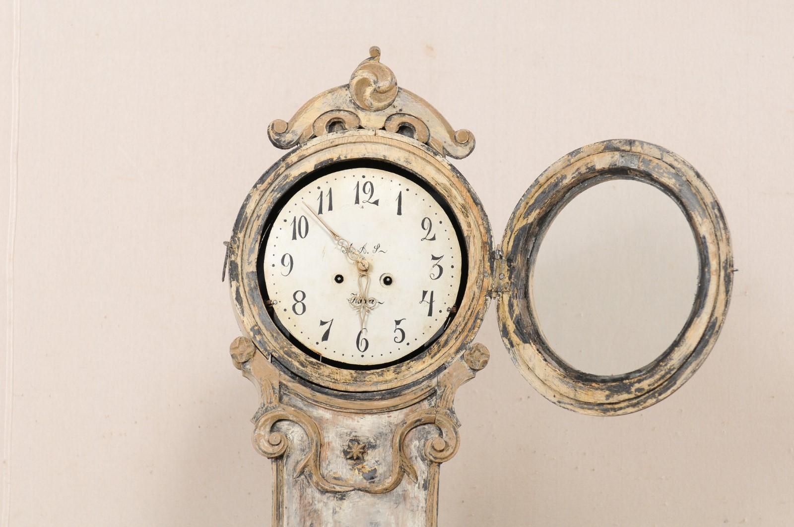 Beautiful 1820s Fryksdahl Grandafther Floor Clock from Sweden 2