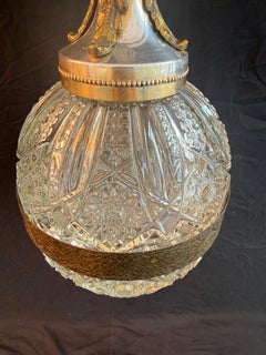 A beautiful 1940's cut crystal ball light