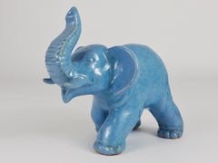 Beautiful 1950s Elephant Pottery Sculpture Figurine by Gmundner Keramik