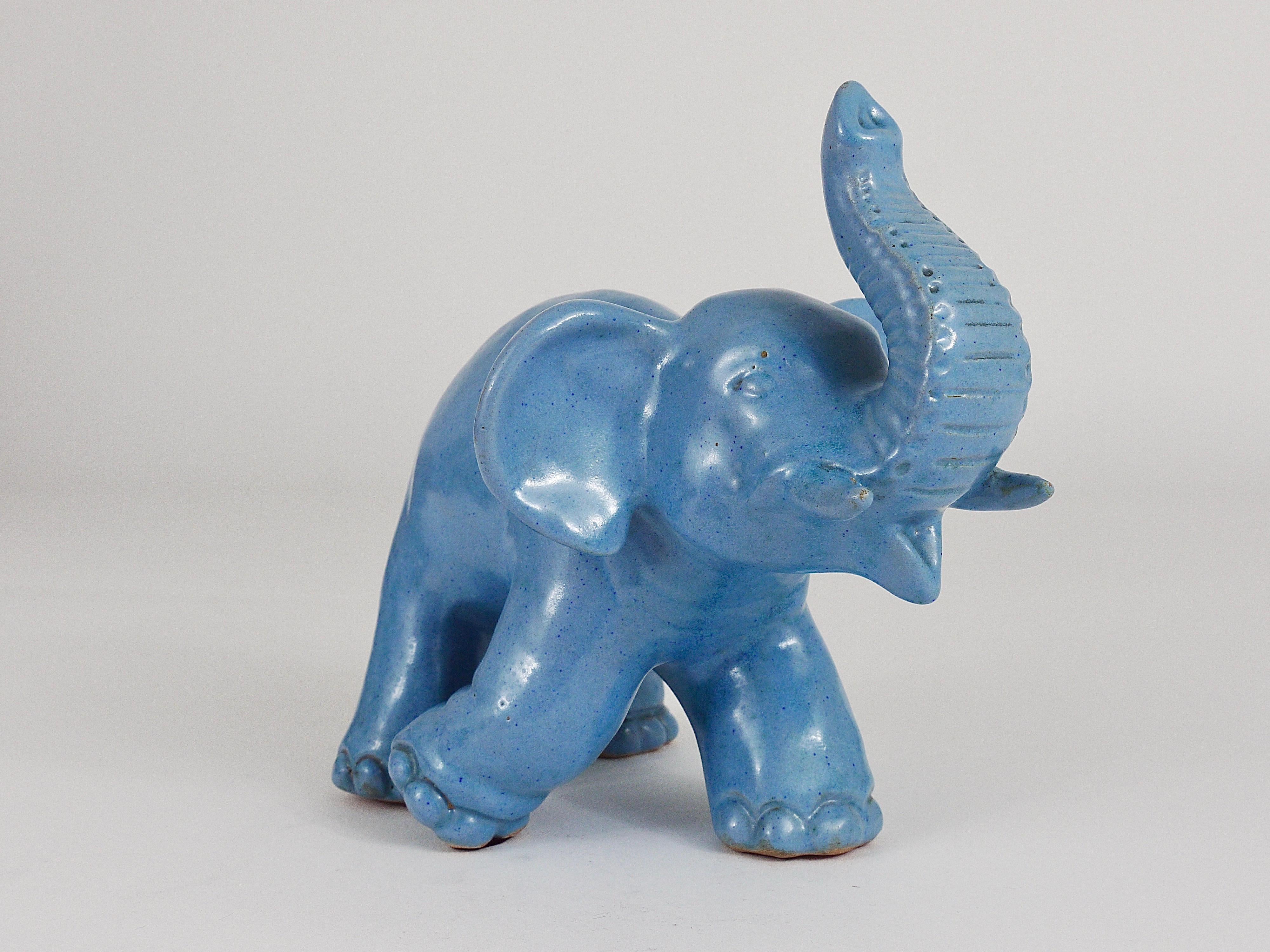 blue elephant pottery