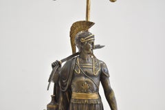 Beautiful 19th Century Bronze Classical Soldier Lamp, Custom Mounted
