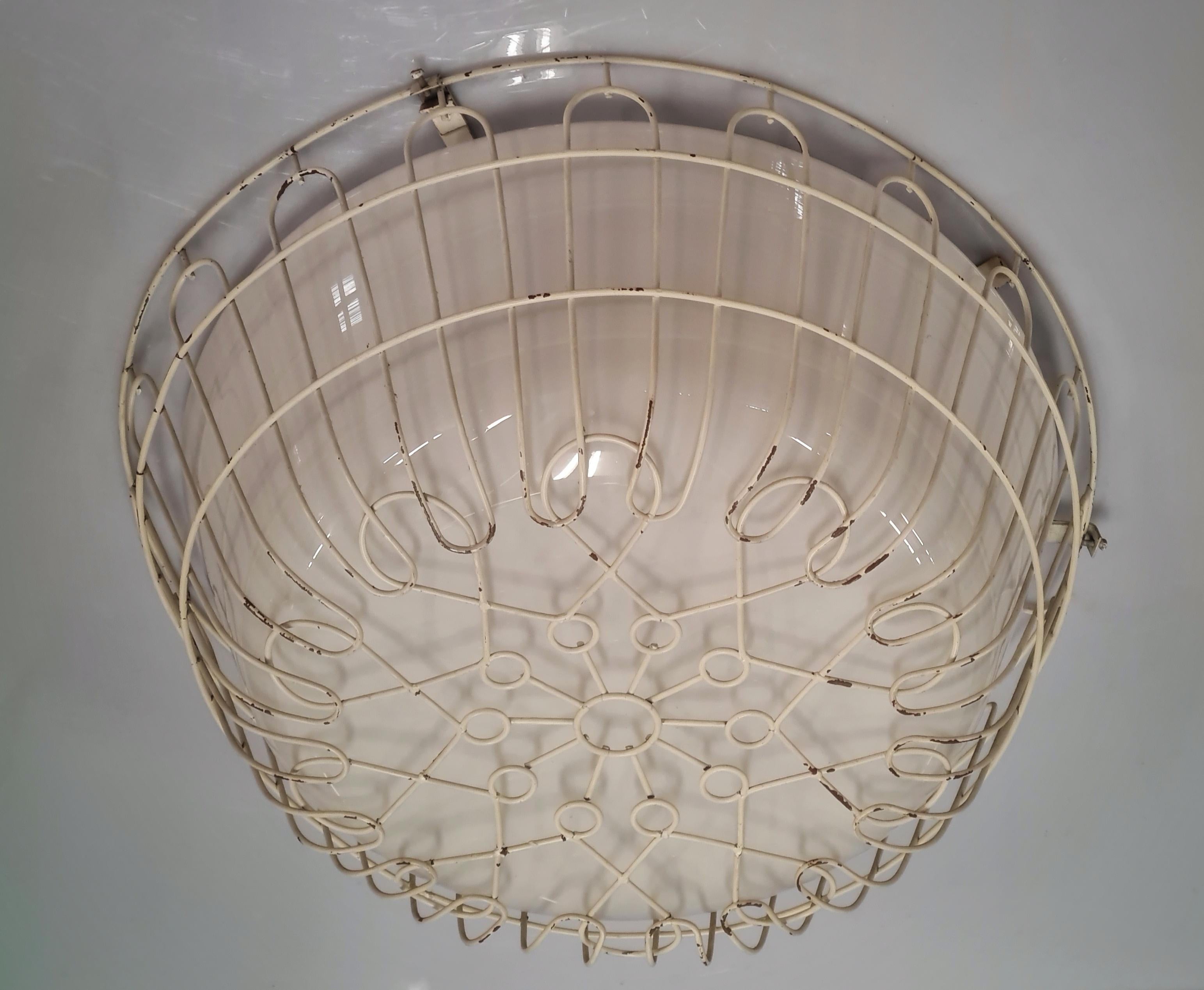 A Beautiful and Lively Lisa Johansson-Papé Ceiling Lamp Model 71-115, Orno 1950s For Sale 4