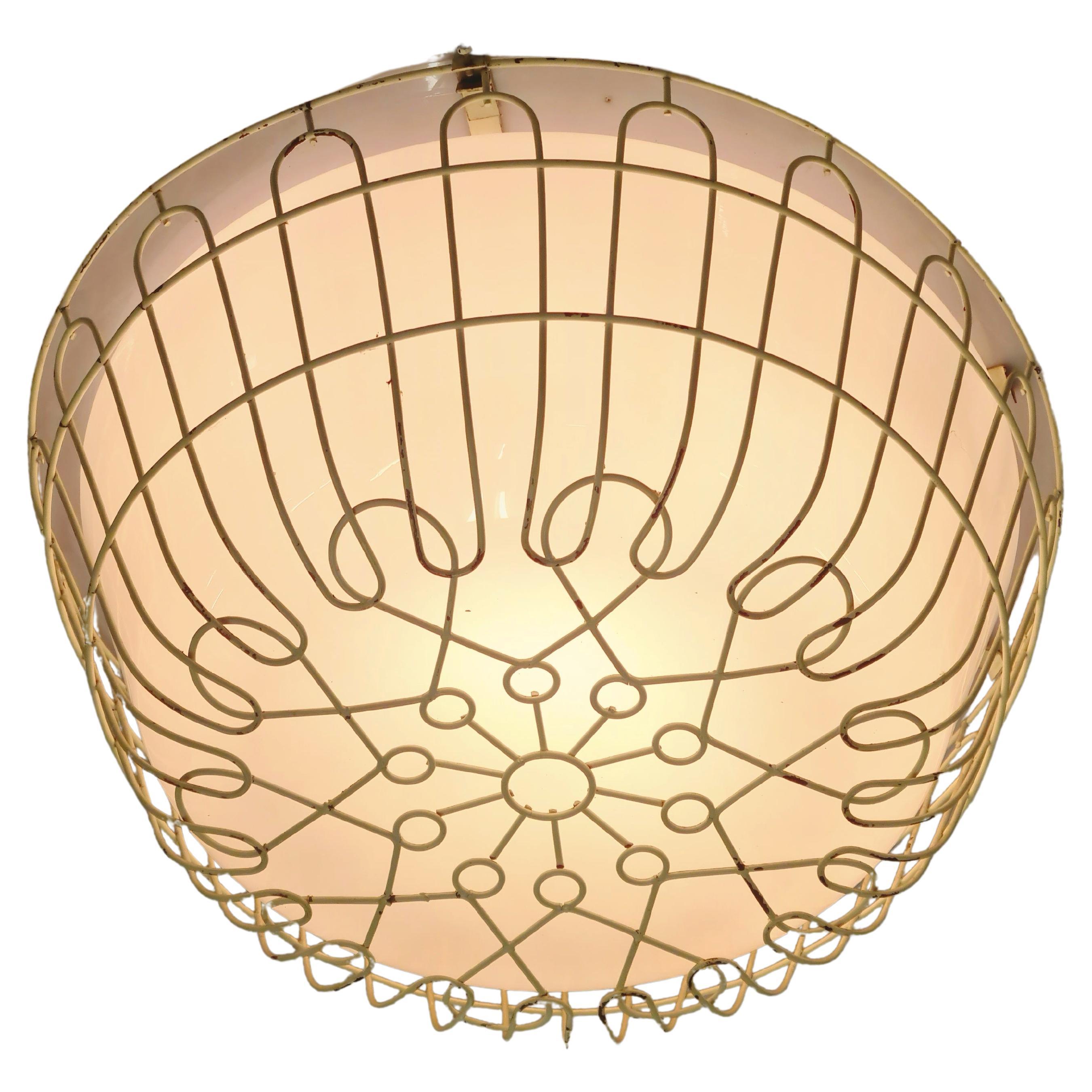 A Beautiful and Lively Lisa Johansson-Papé Ceiling Lamp Model 71-115, Orno 1950s For Sale