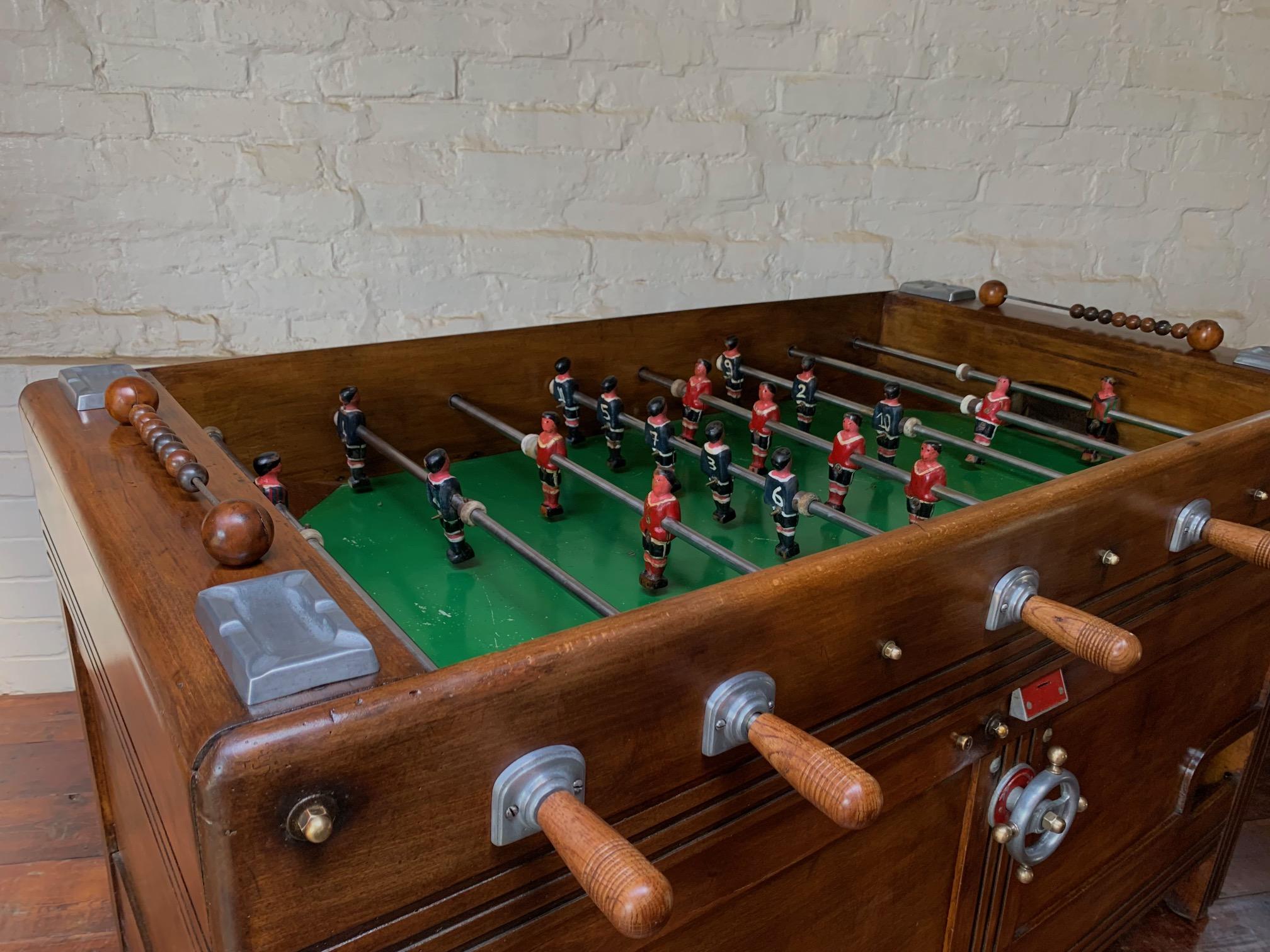 Art Deco A Beautiful and Rare French Bar Football Table, Foosball, Table Football For Sale