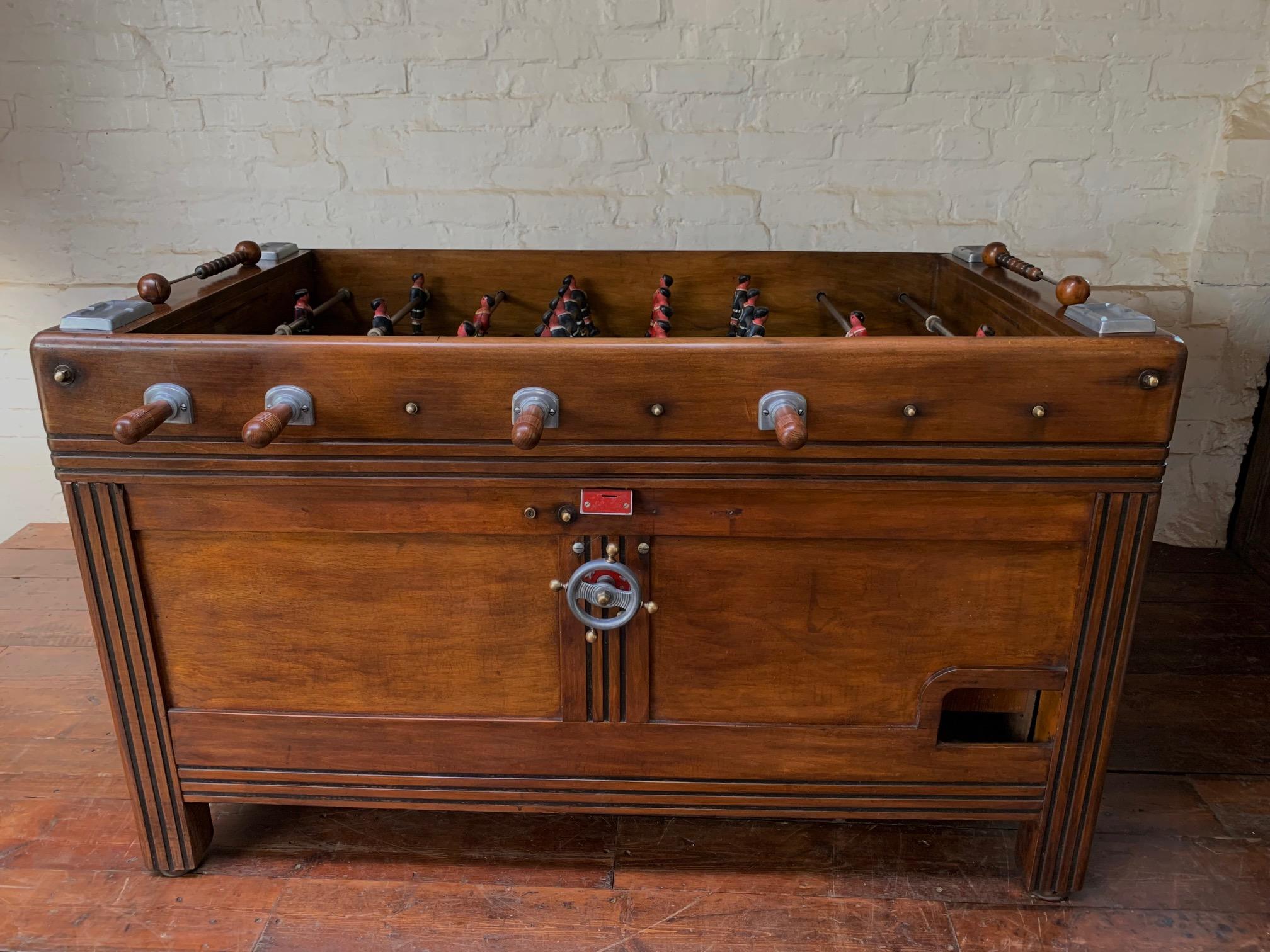 mahogany foosball table