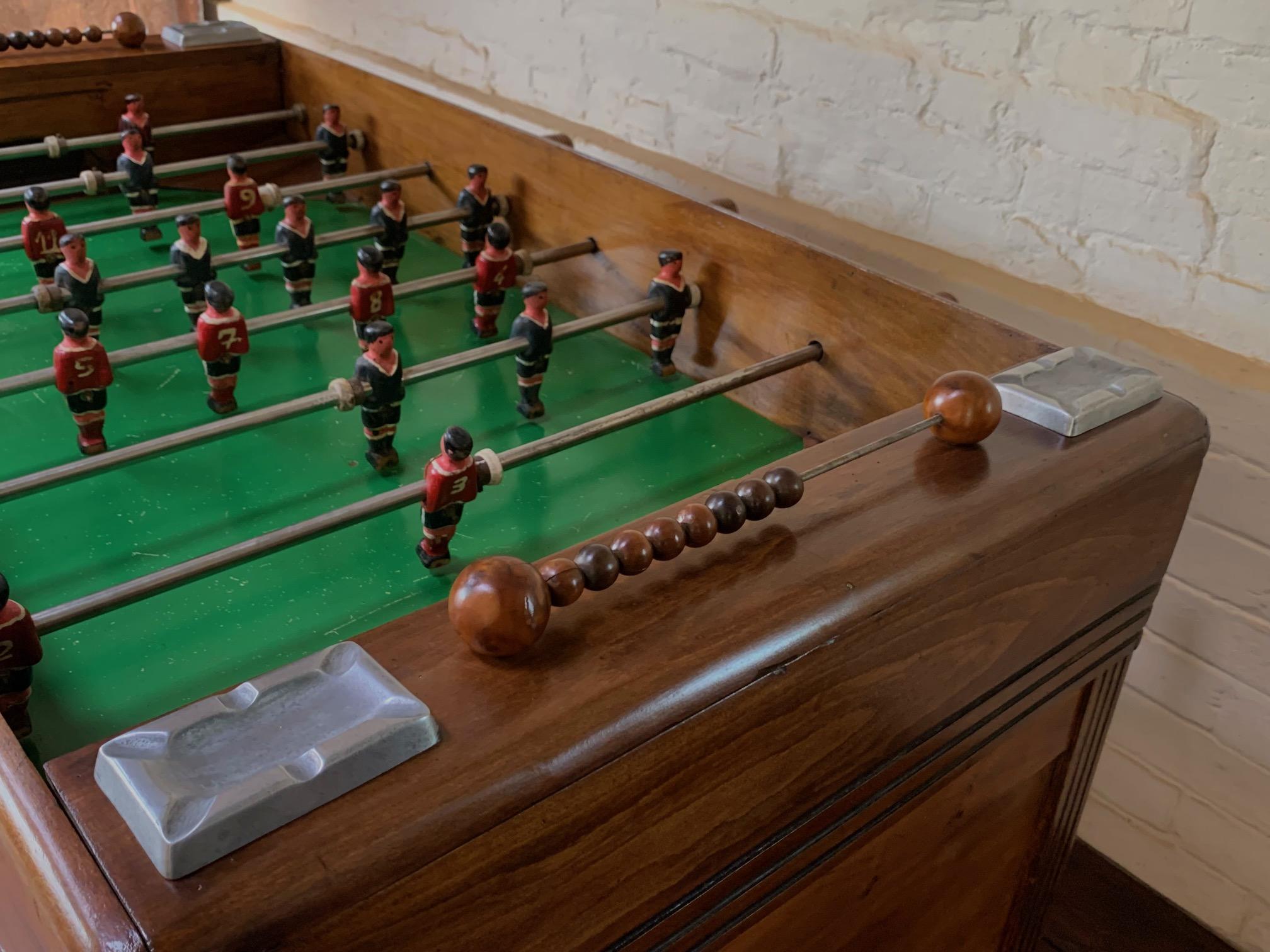 Aluminum A Beautiful and Rare French Bar Football Table, Foosball, Table Football For Sale