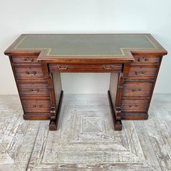A Beautiful and Rare Gillow & Co. Mahogany Breakfront Library Desk, Circa 1870