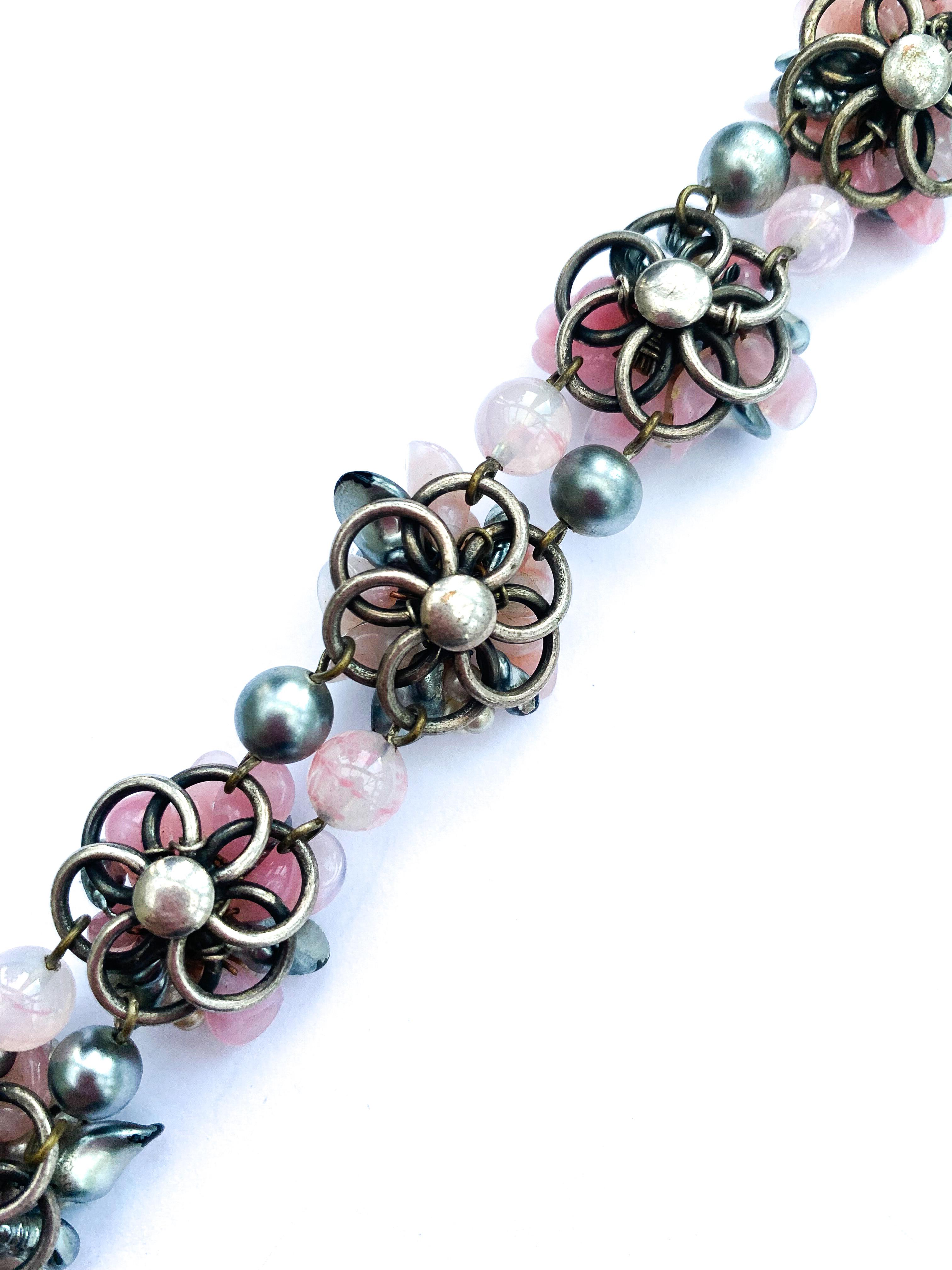 A beautiful artisan glass and paste pearl parure, Louis Rousselet, France, 1950s 15