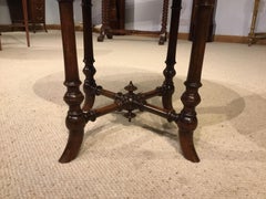 Beautiful Burr Walnut Victorian Period Circular Coffee Table