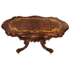 A beautiful burr walnut Victorian shaped coffee table