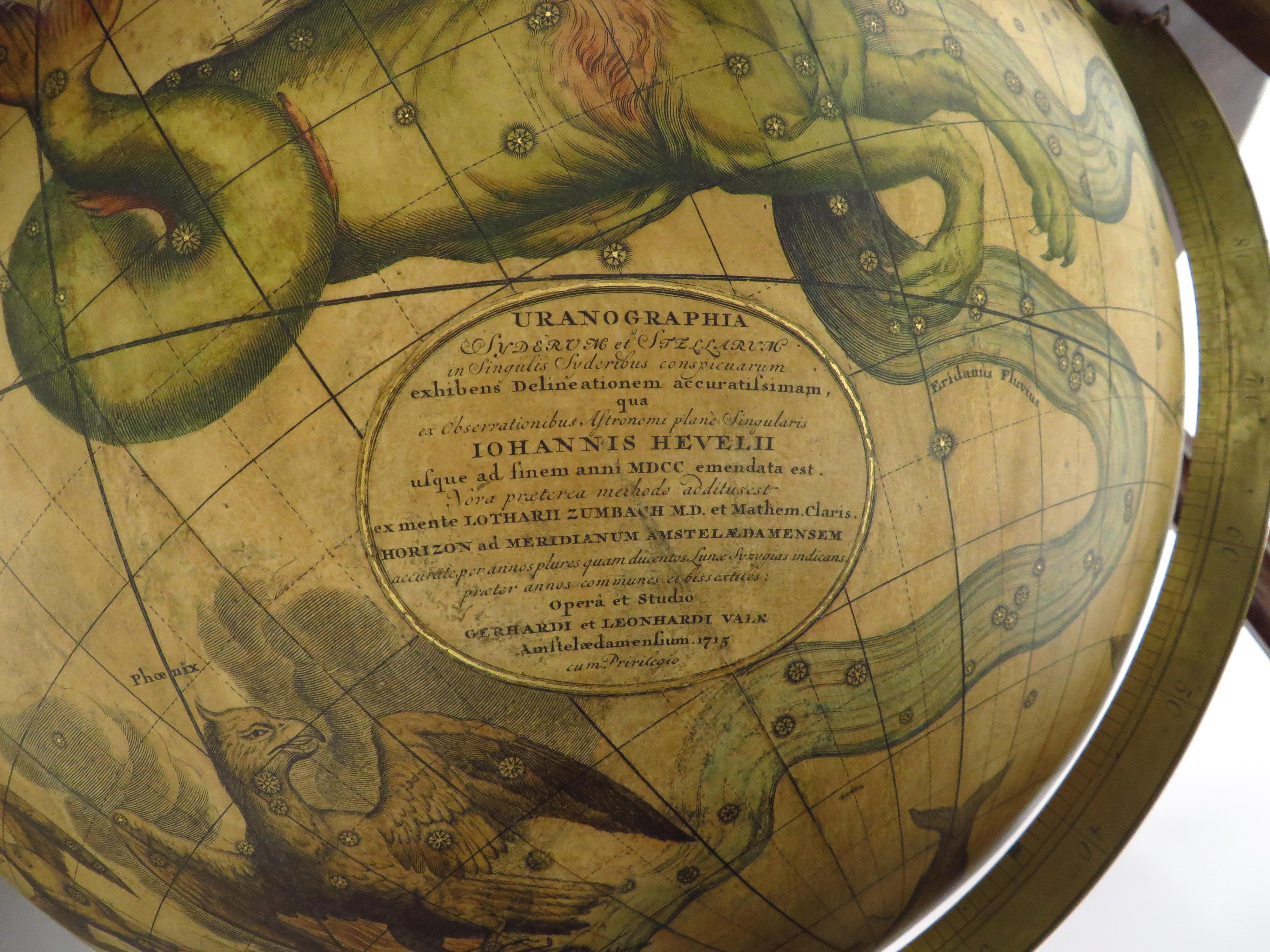 Un magnifique globe de table céleste produit par Gerard & Leonard Valk en vente 1