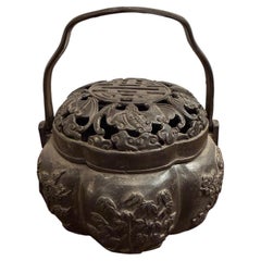 A Beautiful Chinese Bronze Hand Warmer, Early 20th Century