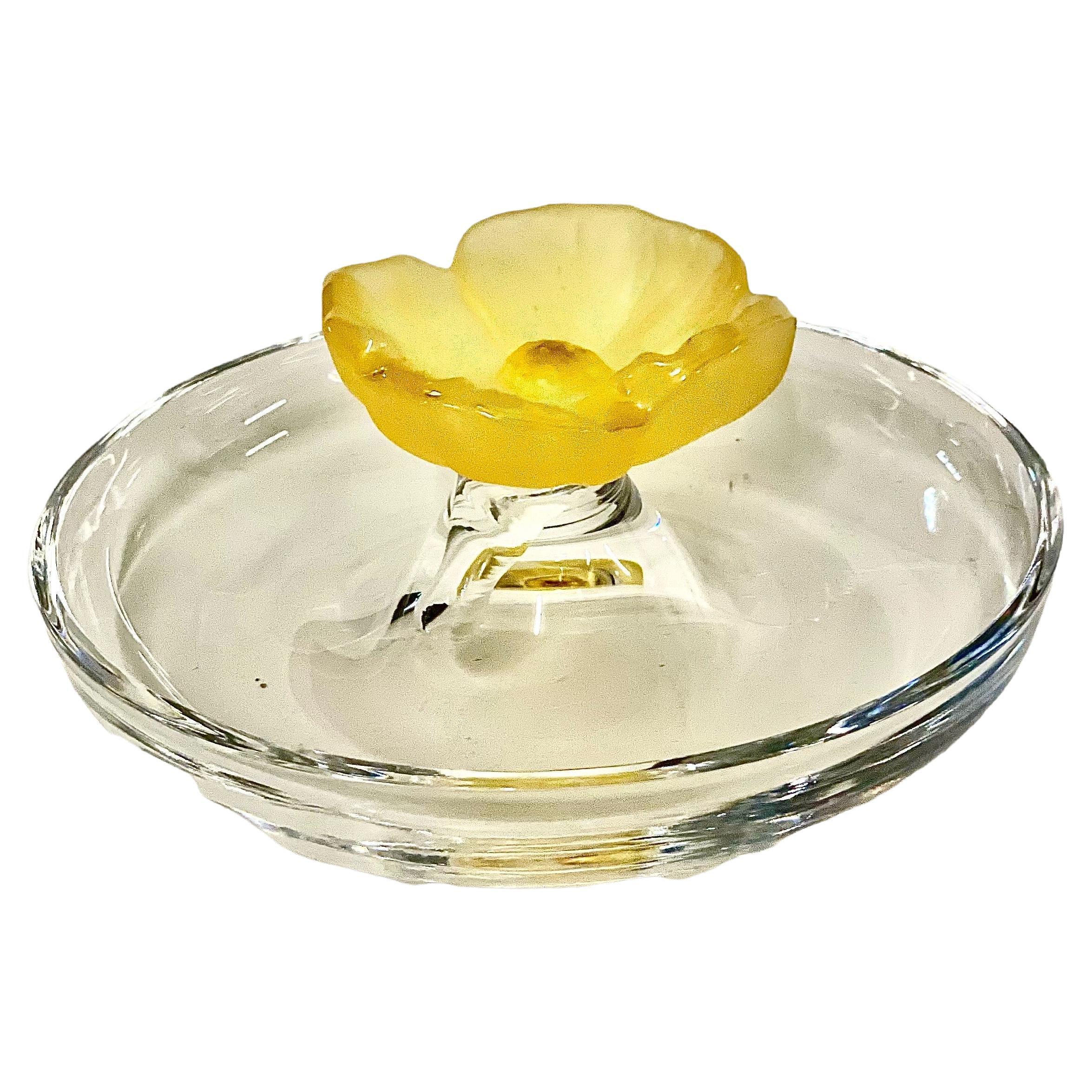 Daum Crystal Trinket or Ring Dish