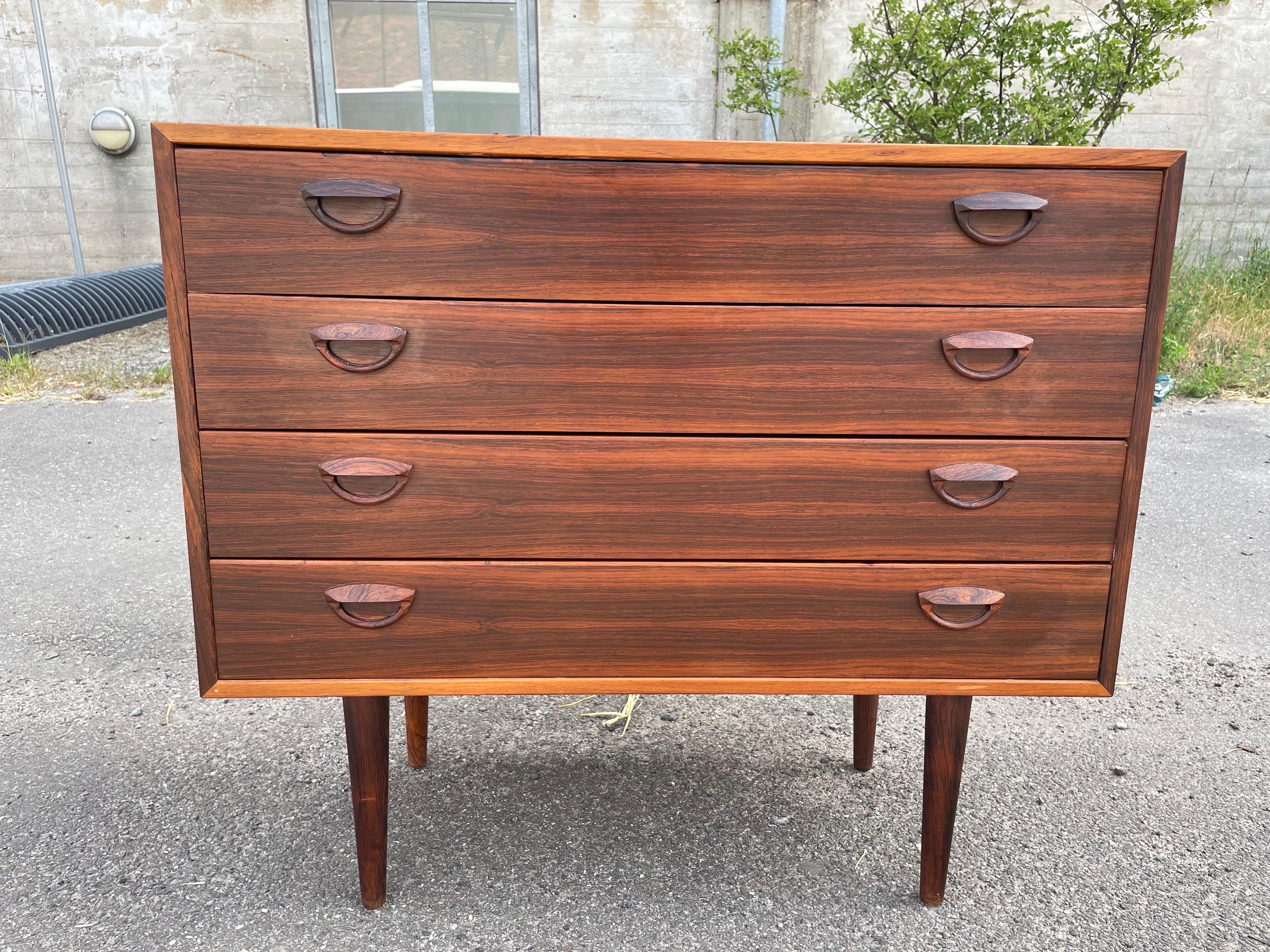 Wood Beautiful Danish Midcentury Chest of Drawers by Kai Kristiansen 1960s For Sale
