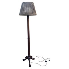 Beautiful Edwardian Period Carved Mahogany Standard Lamp or Floor Lamp