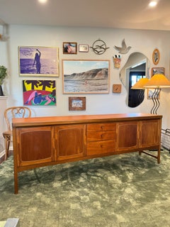A beautiful, extra long teak sideboard by Nathan Furniture, called “Squares.”