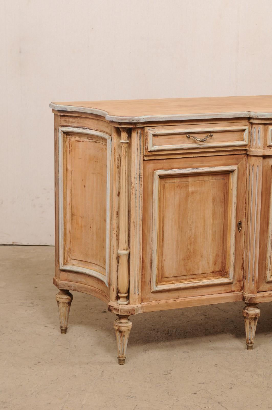 Beautiful French Enfilade with Bleached Finish In Good Condition In Atlanta, GA