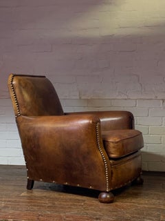 A Beautiful French Leather Chair, Normandy Model, Circa 1910’s