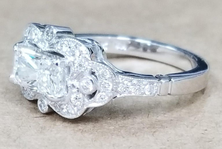 Beautiful GIA Certified 1.00 Carat Cut Corner Rectangular Modified