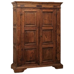 cabinet in italian Beautiful Italian Walnut Two-Door Cabinet, Turn of 18th and 19th Century