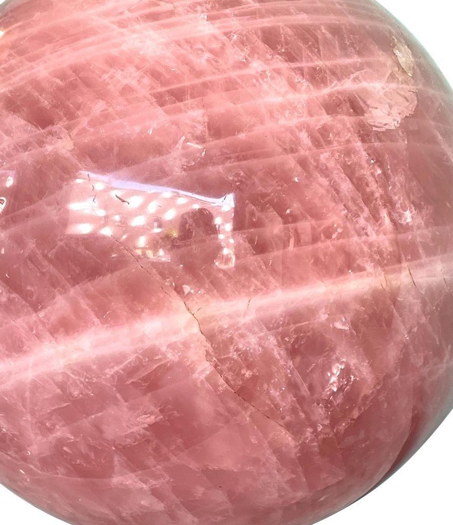 Malagasy A beautiful large Star Rose quartz polished sphere from Madagascar For Sale