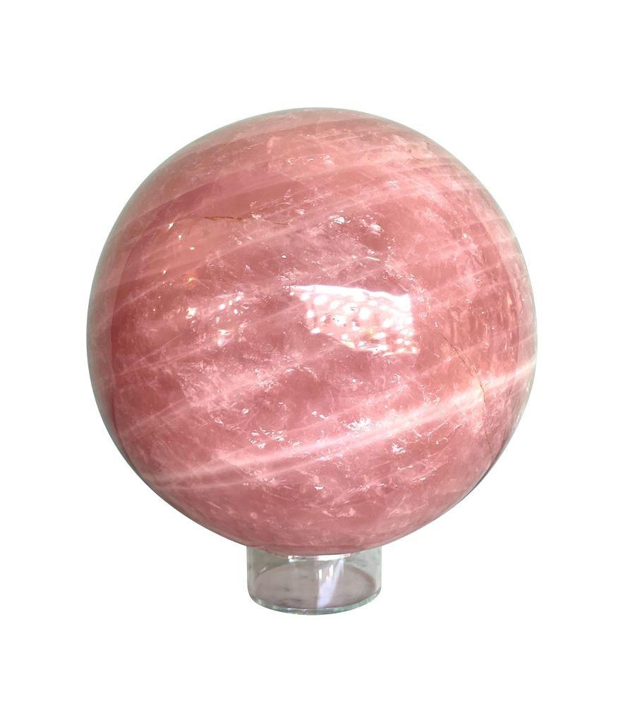 Polished A beautiful large Star Rose quartz polished sphere from Madagascar For Sale