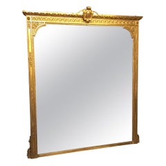 Beautiful Large Victorian Period Carved Giltwood and Gesso Mirror