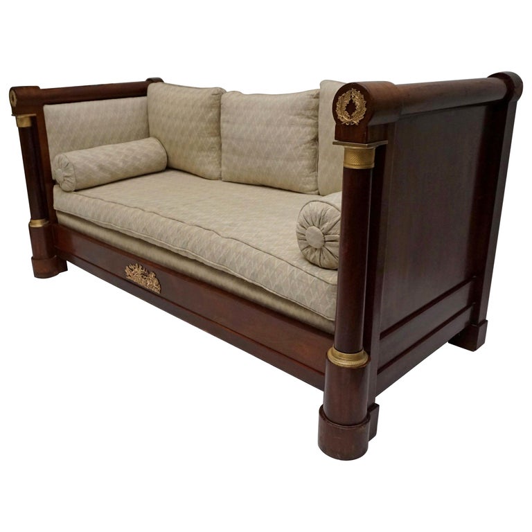 Beautiful Mahogany Empire Mahogany Sofa For Sale at 1stDibs