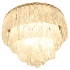 A beautiful 4 tiered rock crystal chandelier