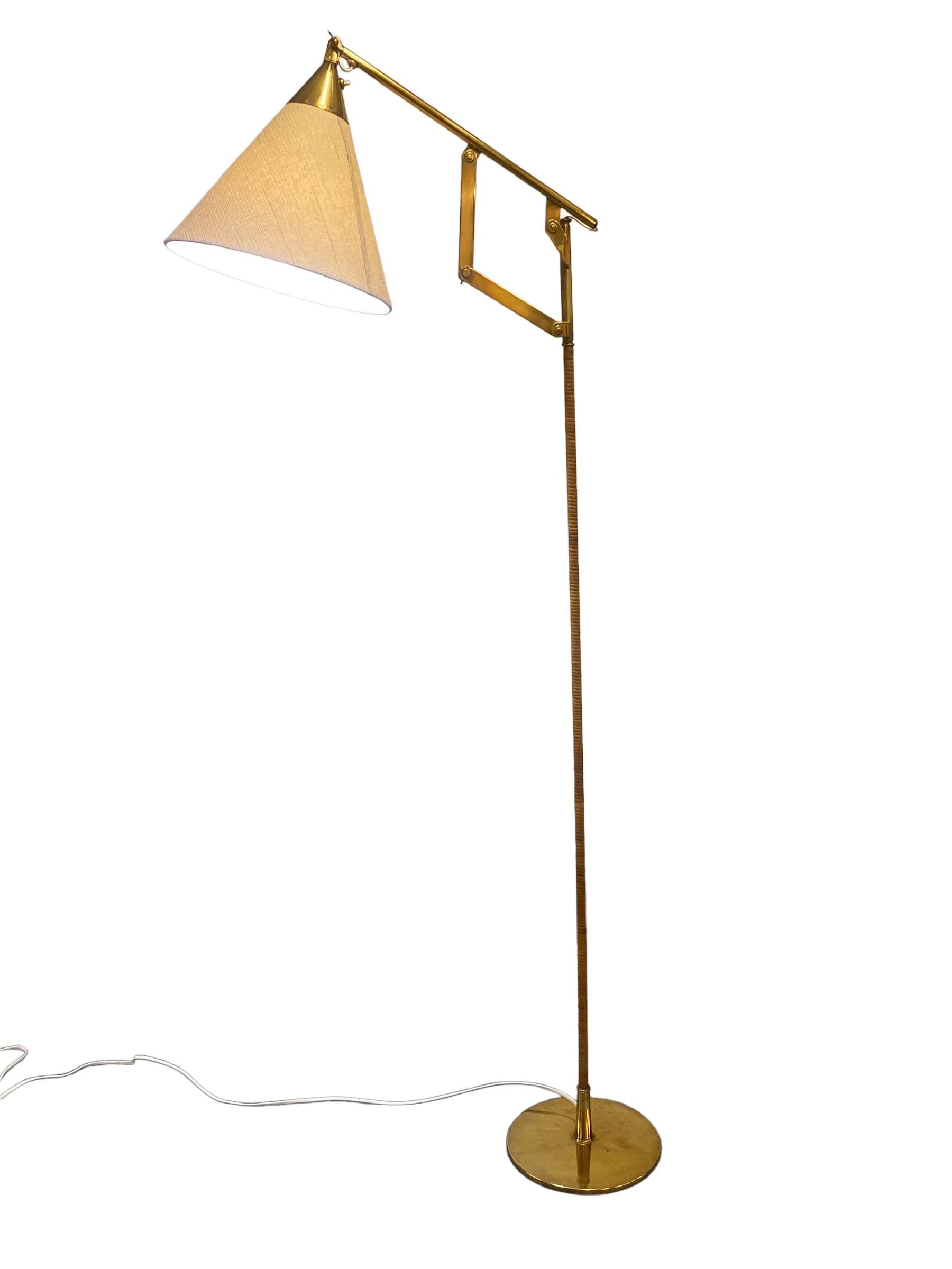 Finnish A Beautiful Paavo Tynell Floor Lamp Model 9605 for Taito Oy, 1950s  For Sale