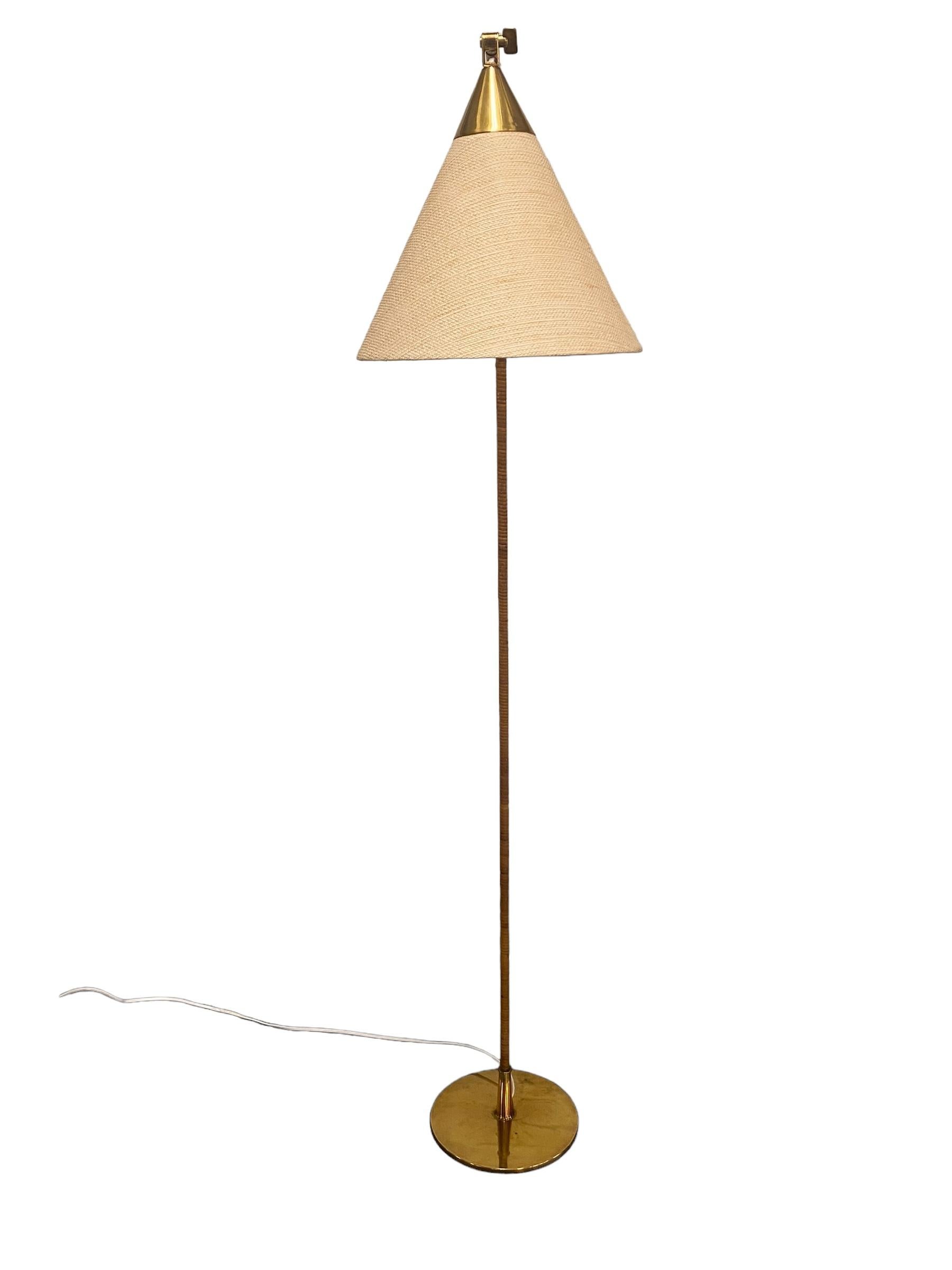 Mid-20th Century A Beautiful Paavo Tynell Floor Lamp Model 9605 for Taito Oy, 1950s  For Sale