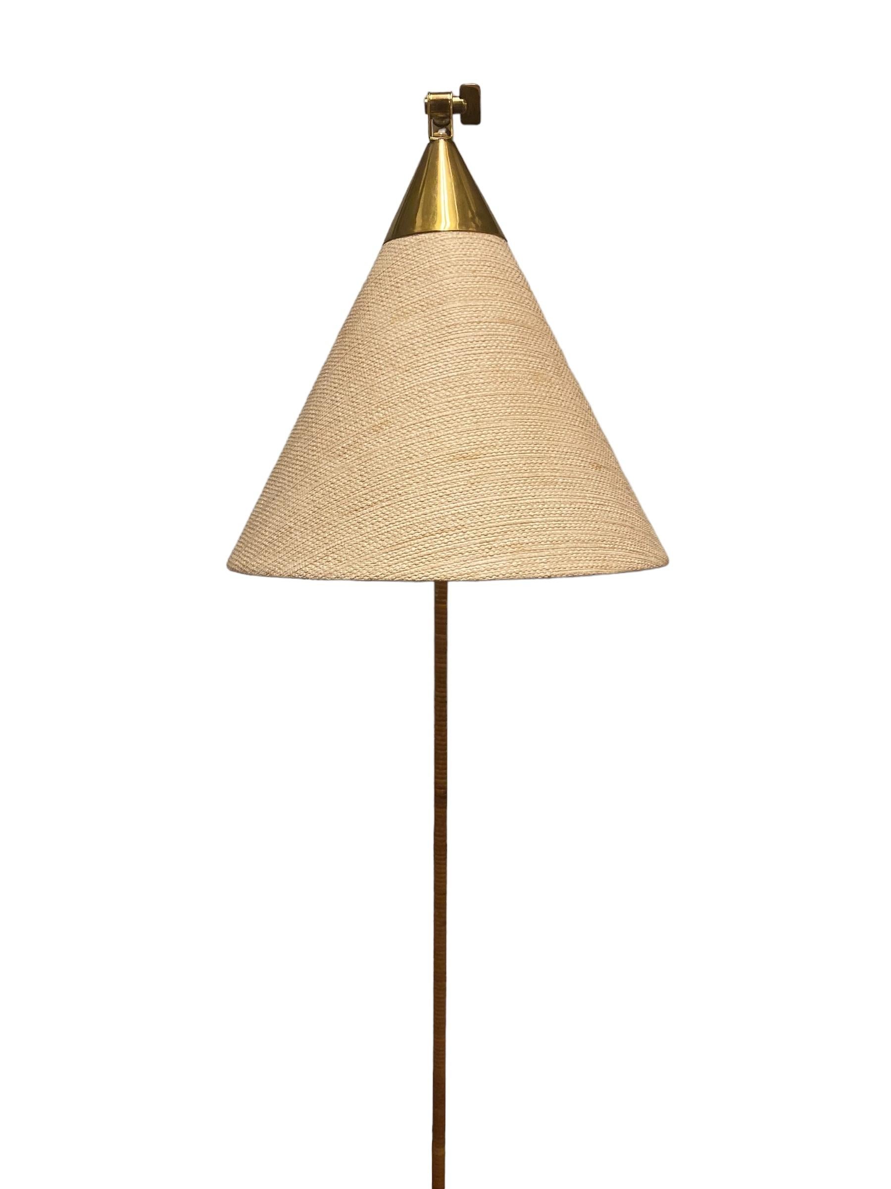 Brass A Beautiful Paavo Tynell Floor Lamp Model 9605 for Taito Oy, 1950s  For Sale