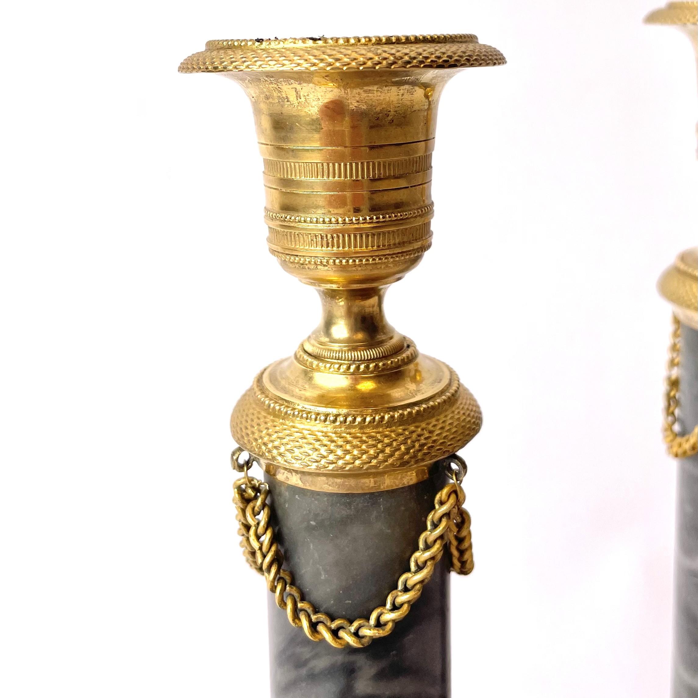 Beautiful Pair of French Candlesticks i Louis XVI, circa 1780 In Good Condition In Knivsta, SE