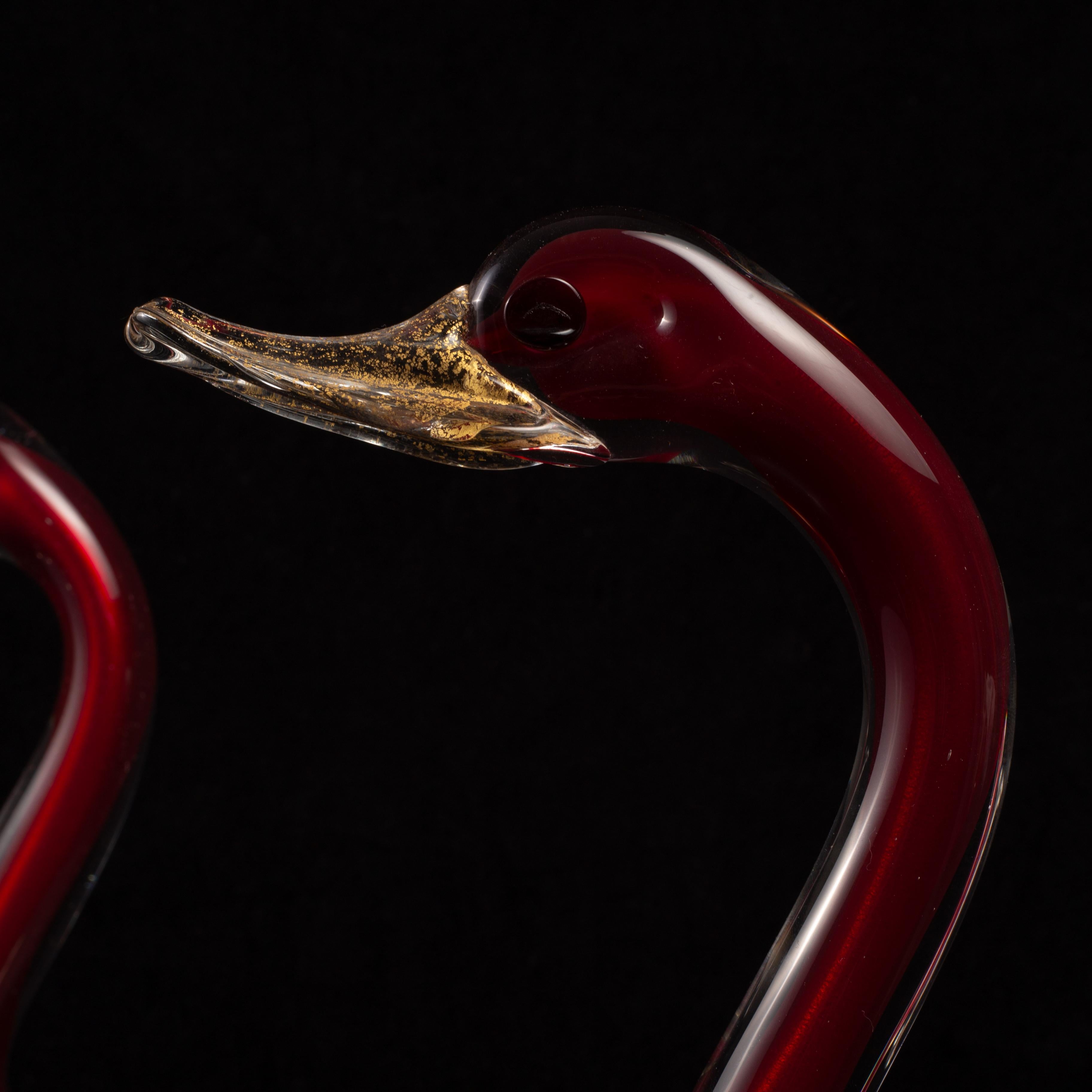 Una bella coppia di anatre italiane di Murano in stile Hollywood Regency in vendita 9