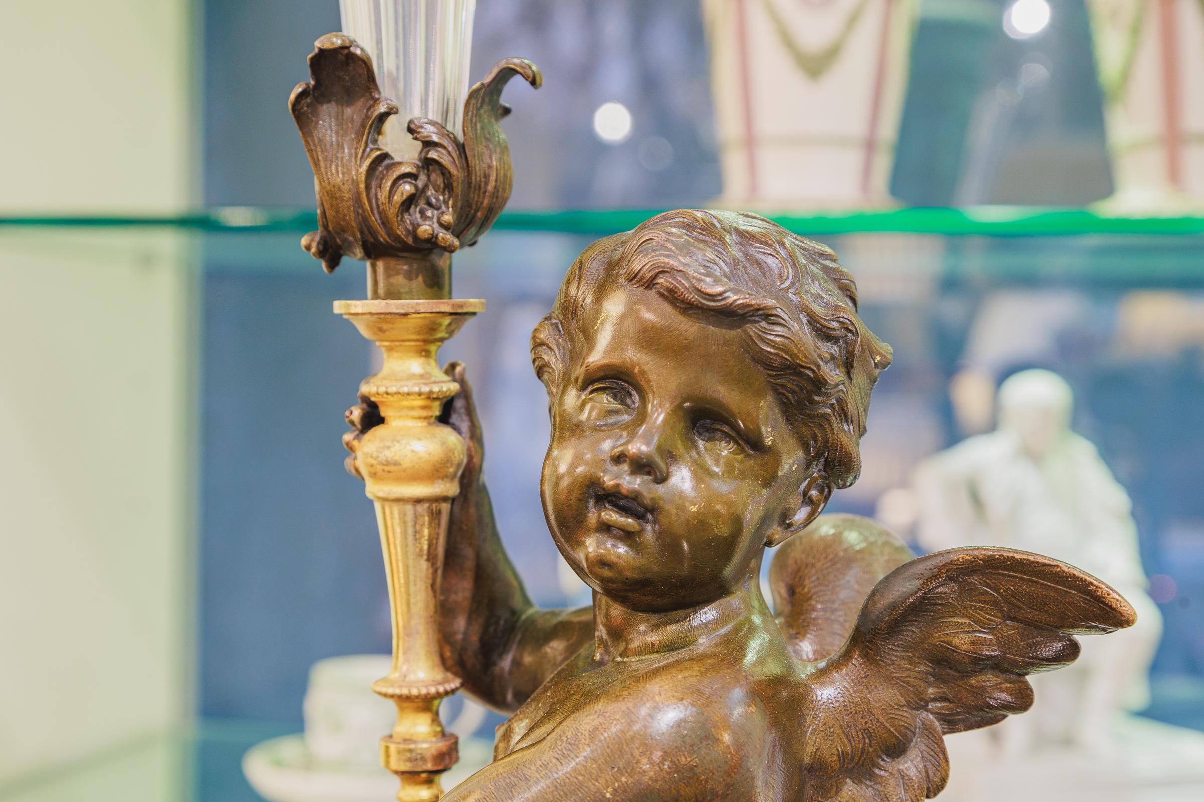 French Beautiful Pair of Large 19th Century Bronzes of Cherubs by Victor Paillard For Sale