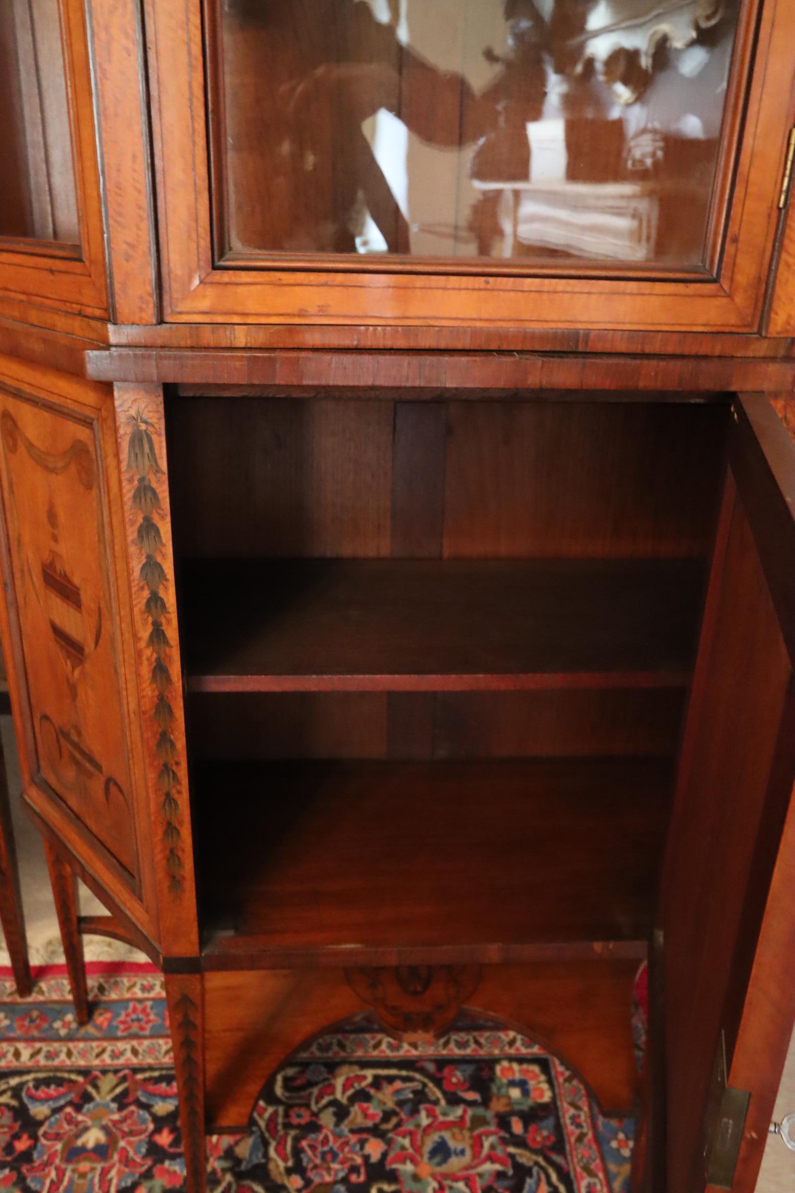 A Beautiful pair of Satinwood inlaid Cabinets, Circa. 1910 For Sale 3
