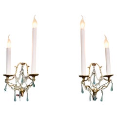A Beautiful Pair of Tall French Wall Chandeliers