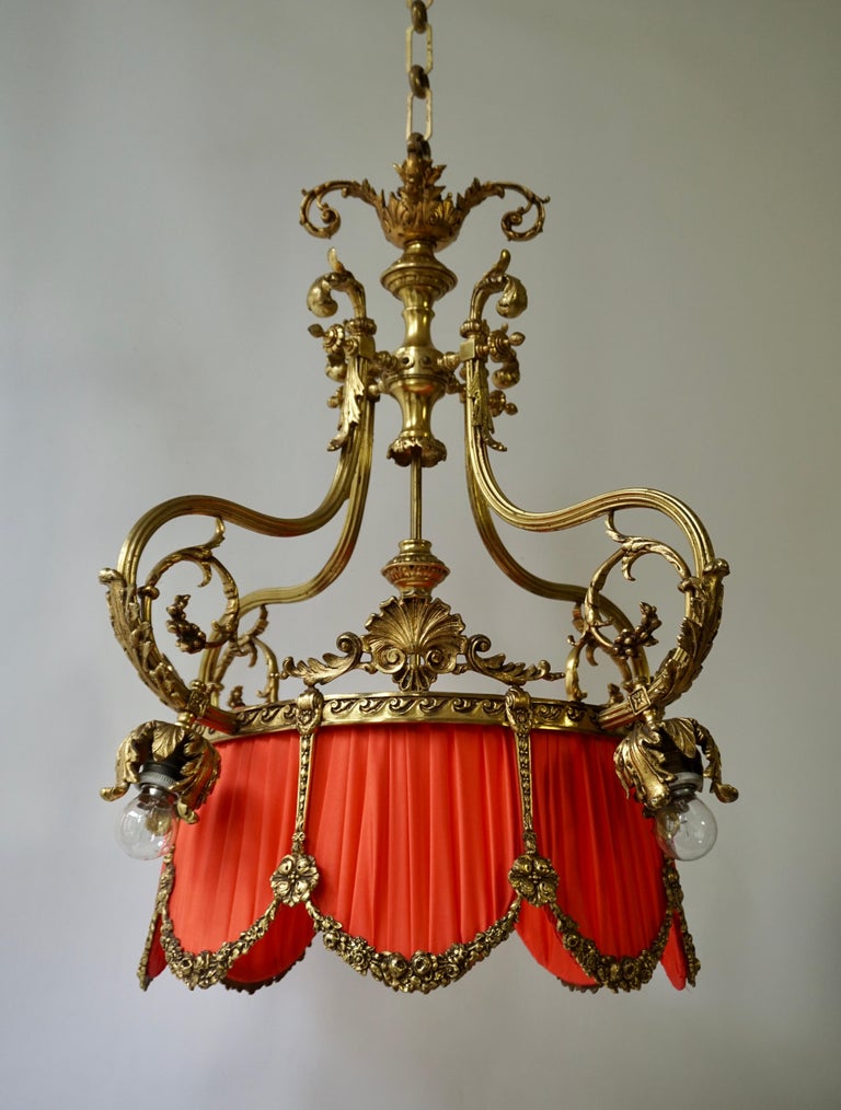 Beautiful Palatial Bronze Chandelier in the Shape of a Crown For Sale 4