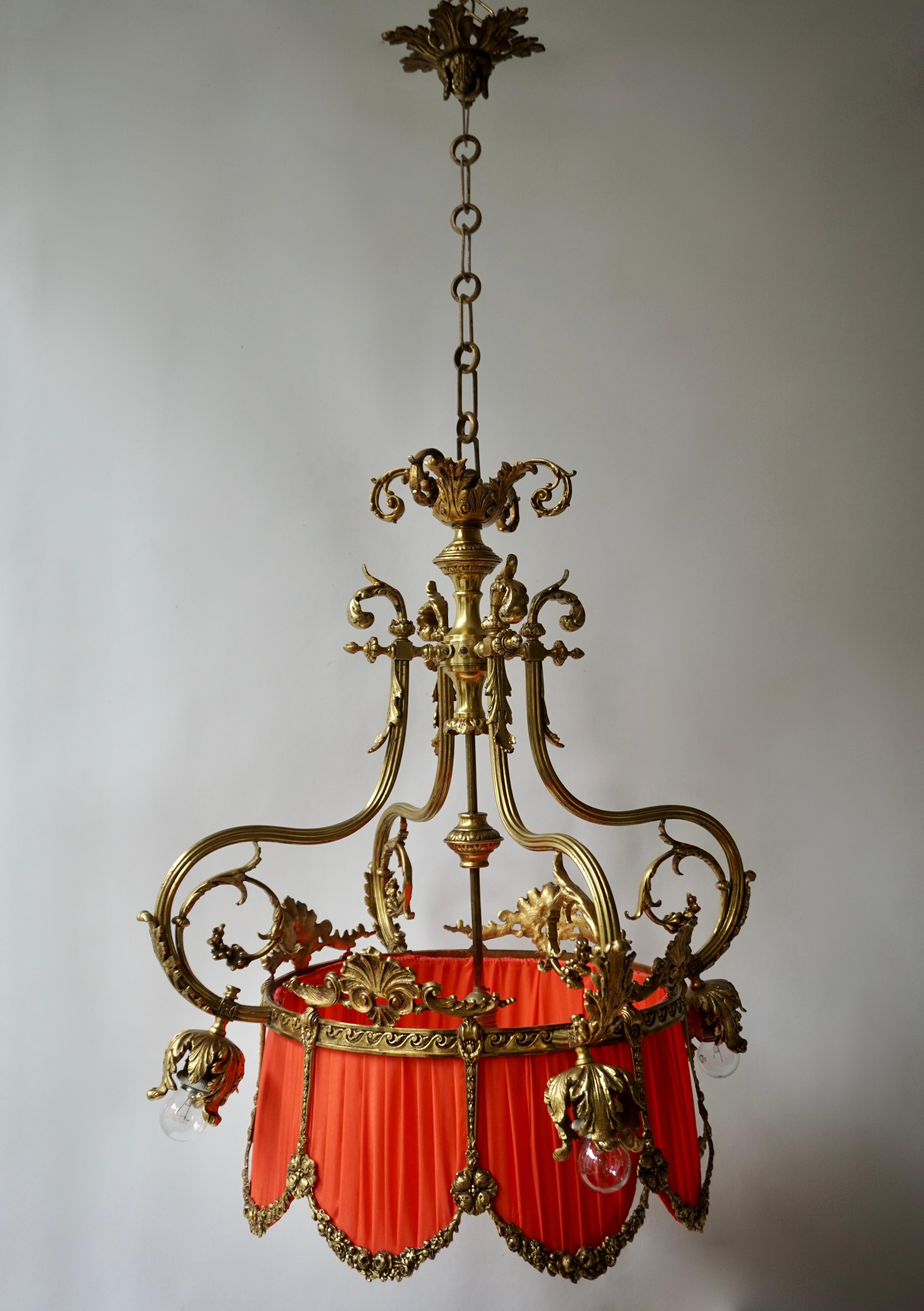 Beautiful Palatial Bronze Chandelier in the Shape of a Crown For Sale 5