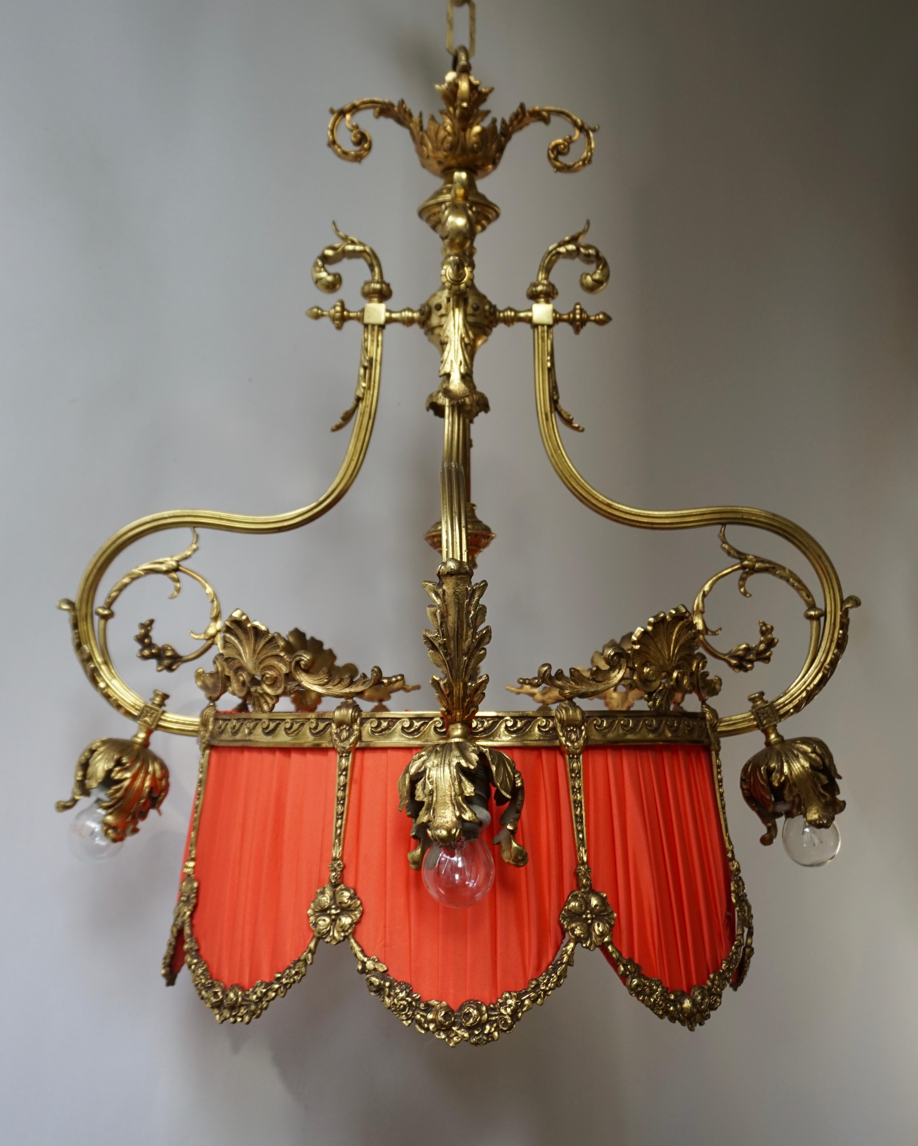 Beautiful Palatial Bronze Chandelier in the Shape of a Crown For Sale 8