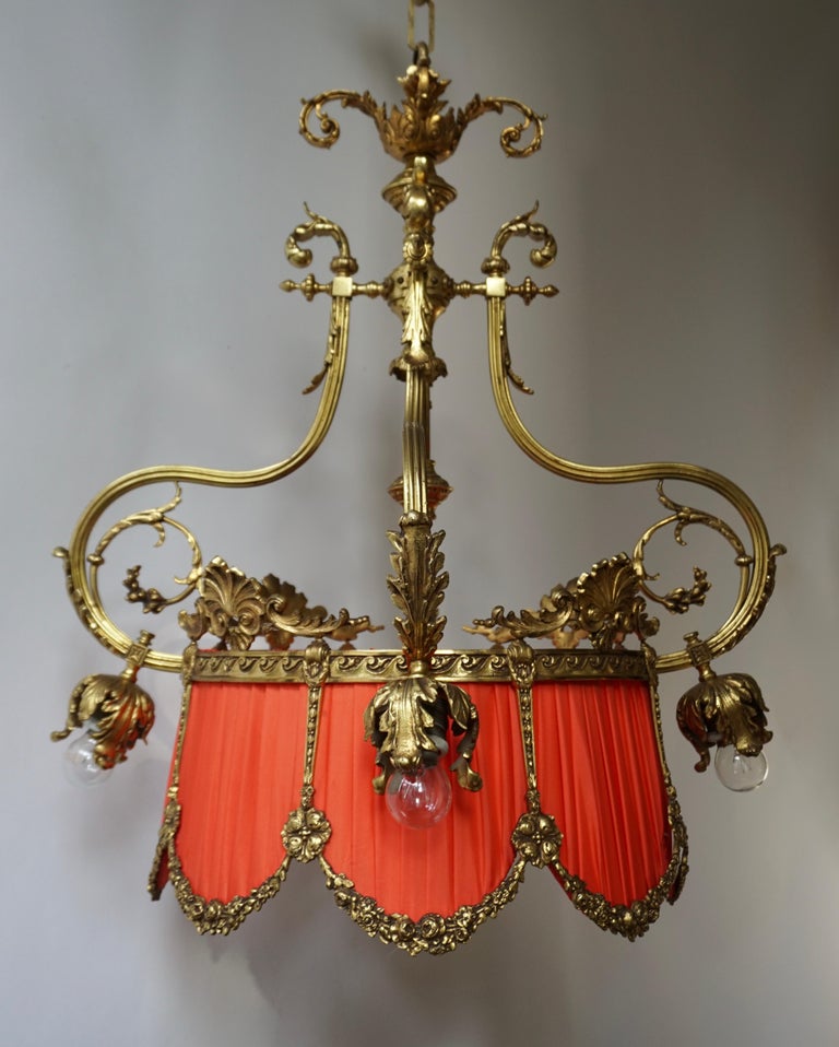 Beautiful Palatial Bronze Chandelier in the Shape of a Crown For Sale 9
