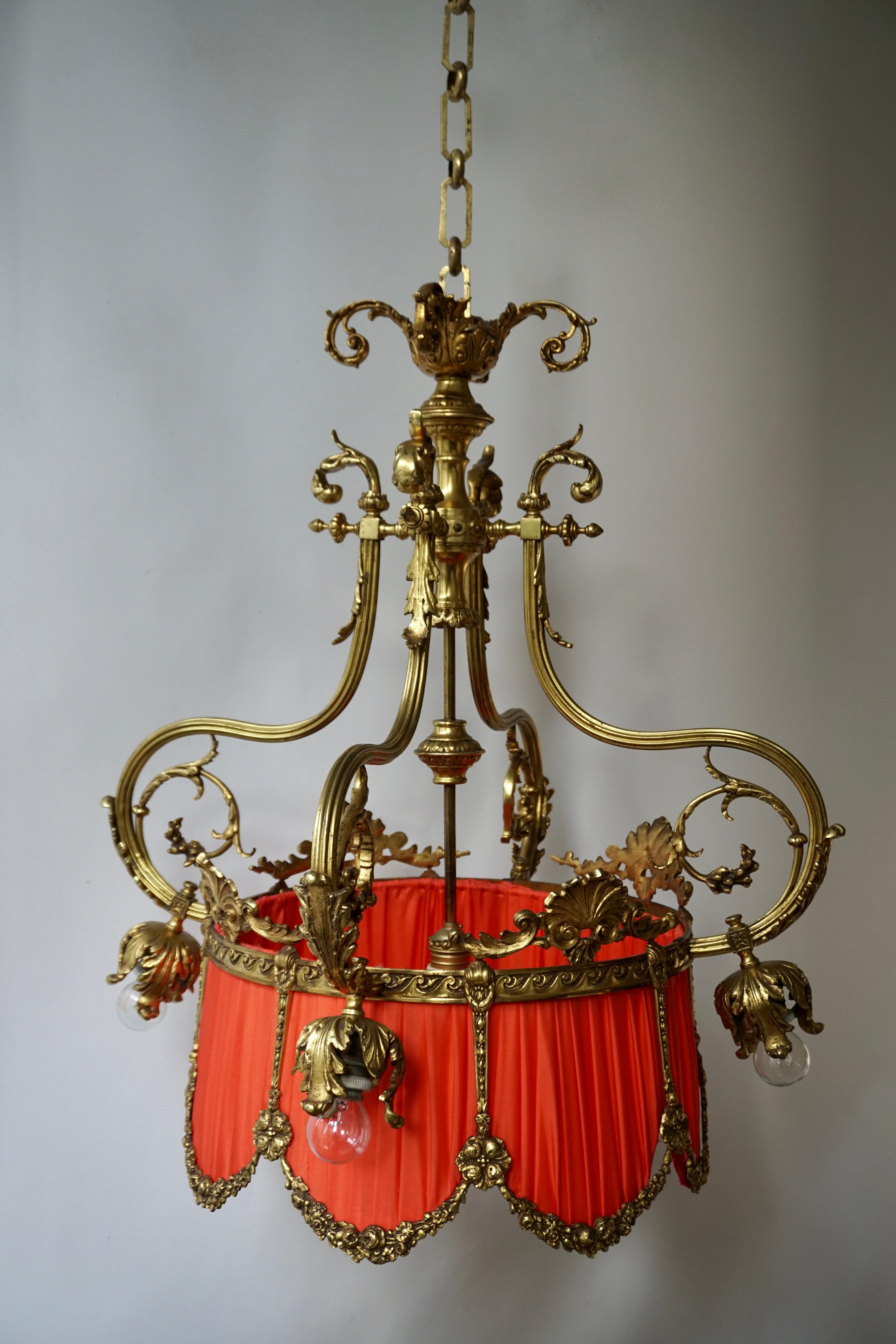 Beautiful Palatial Bronze Chandelier in the Shape of a Crown For Sale 9