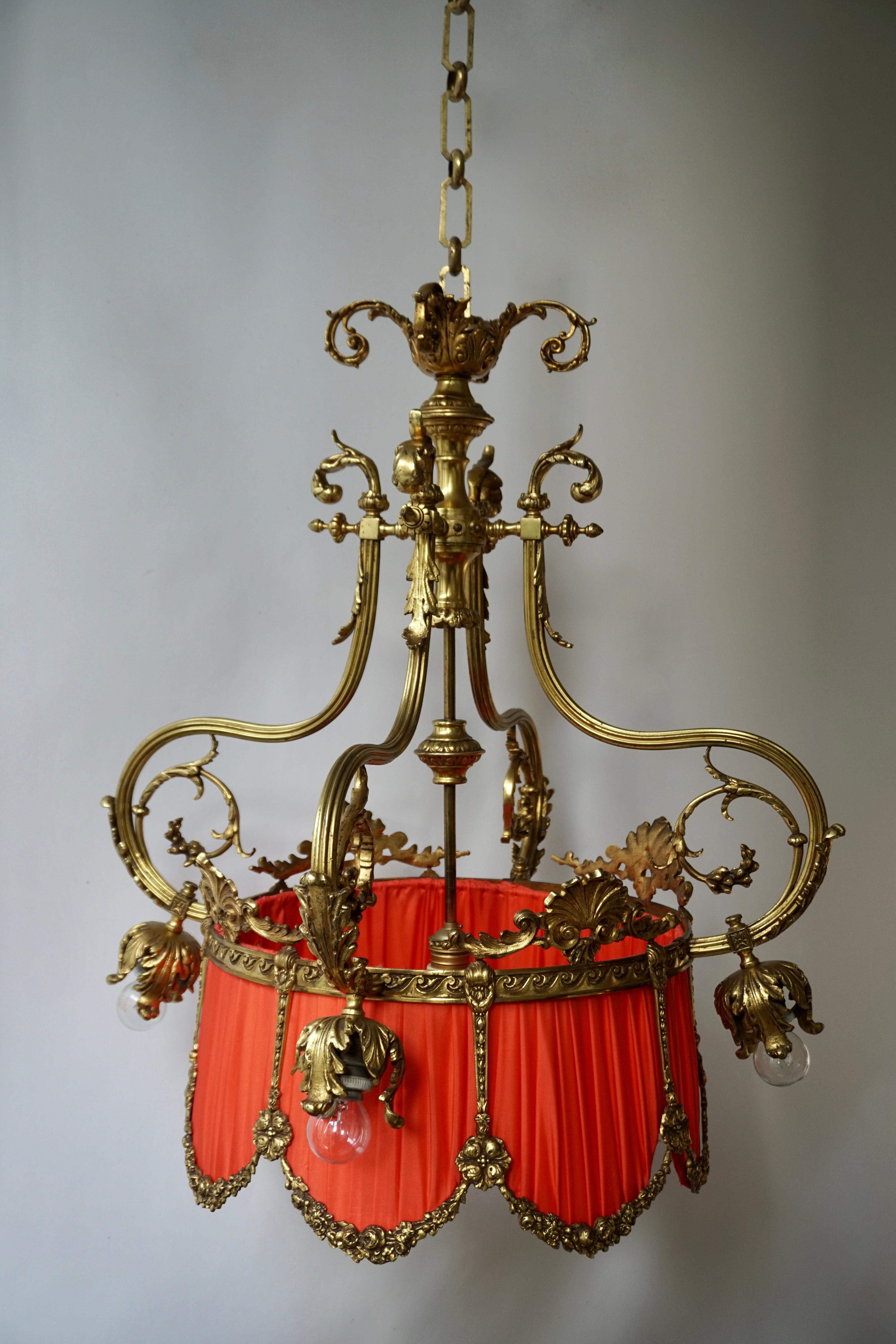 Beautiful Palatial Bronze Chandelier in the Shape of a Crown For Sale 8
