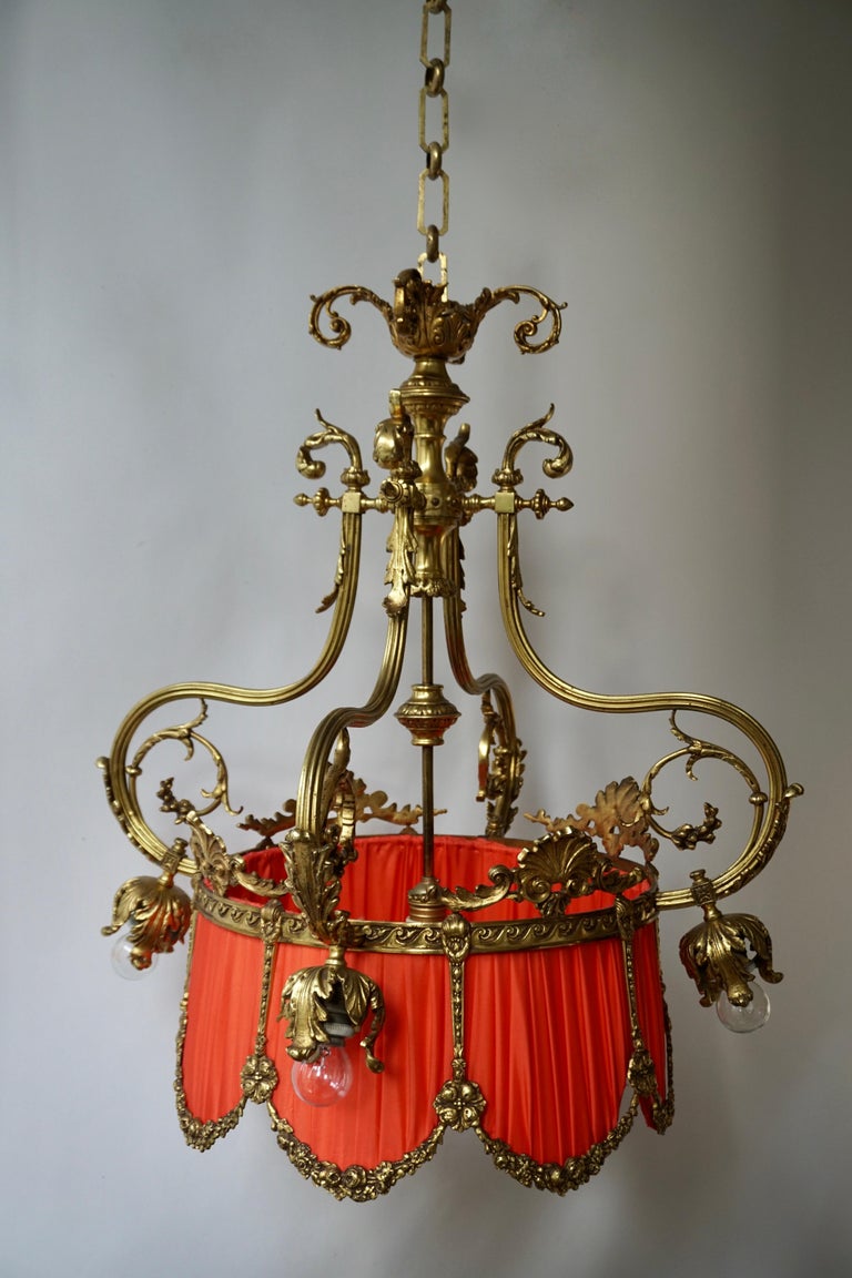 Beautiful Palatial Bronze Chandelier in the Shape of a Crown For Sale 10