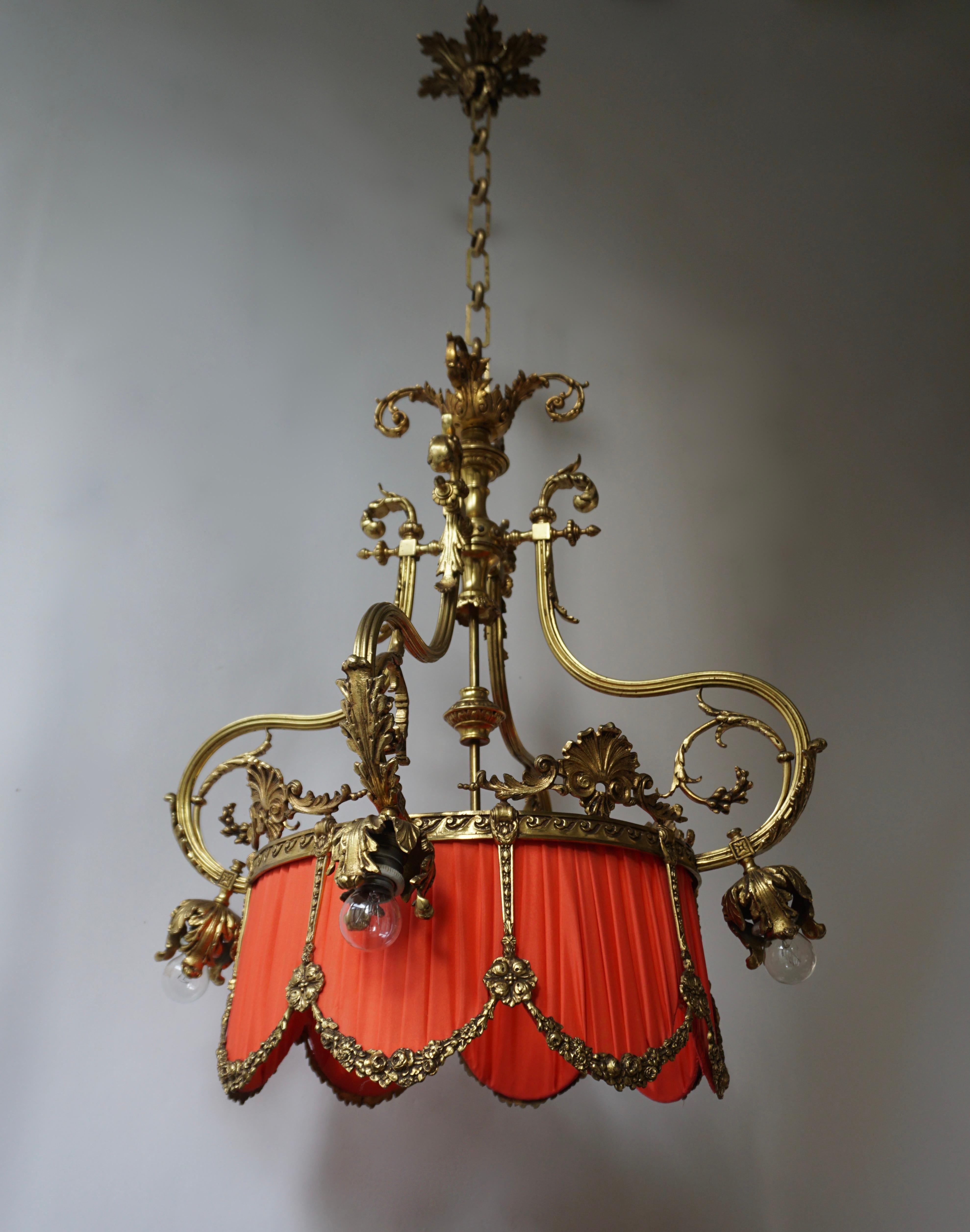 Beautiful Palatial Bronze Chandelier in the Shape of a Crown For Sale 10