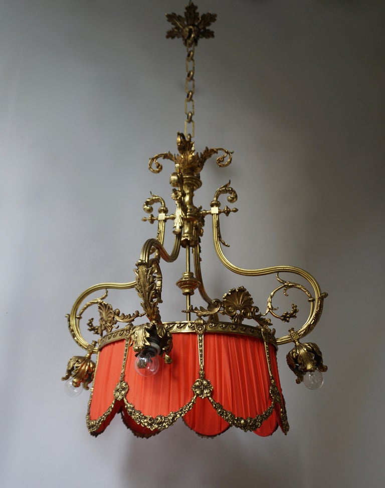 Beautiful Palatial Bronze Chandelier in the Shape of a Crown For Sale 11