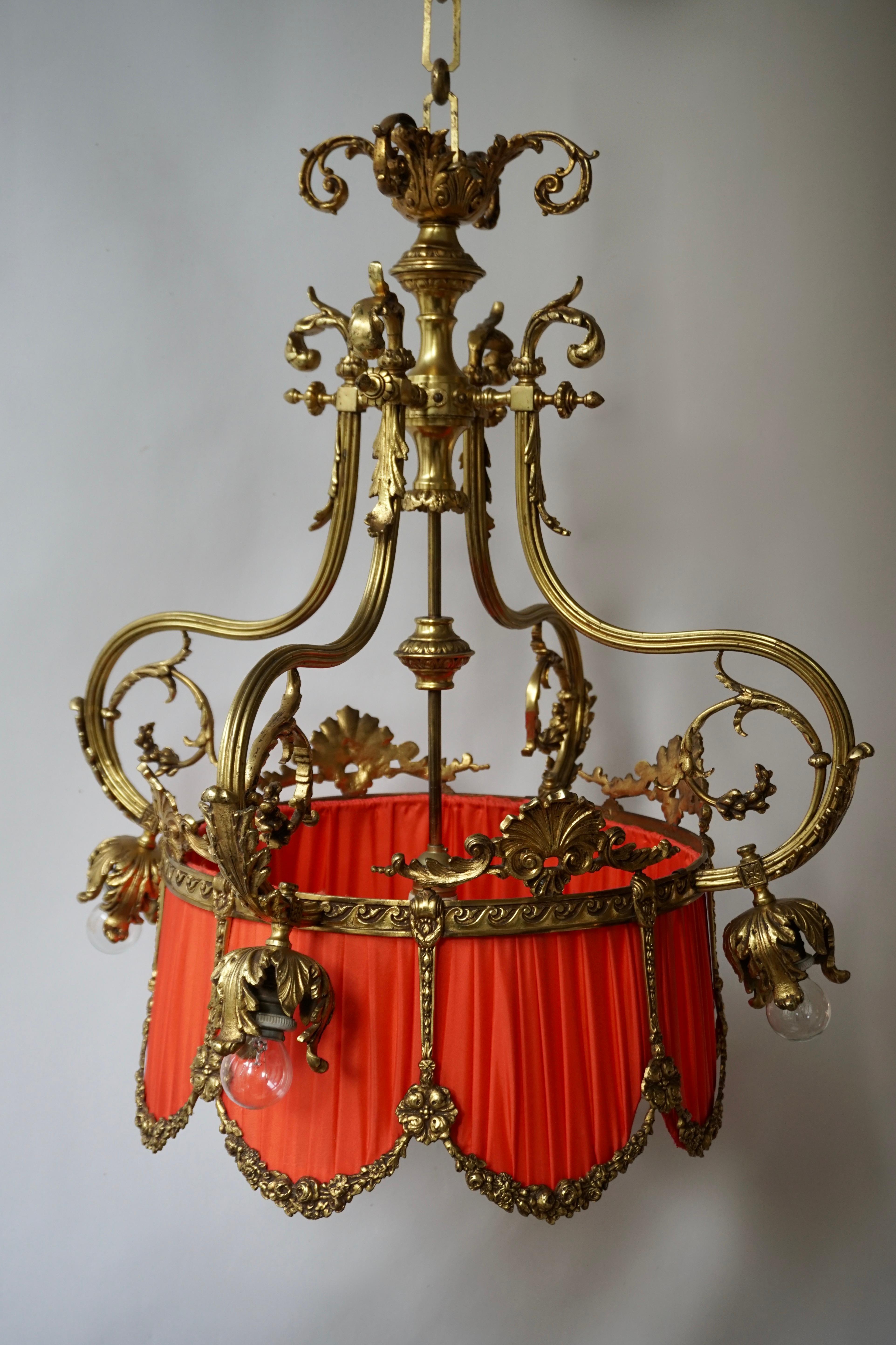 Beautiful Palatial Bronze Chandelier in the Shape of a Crown For Sale 10