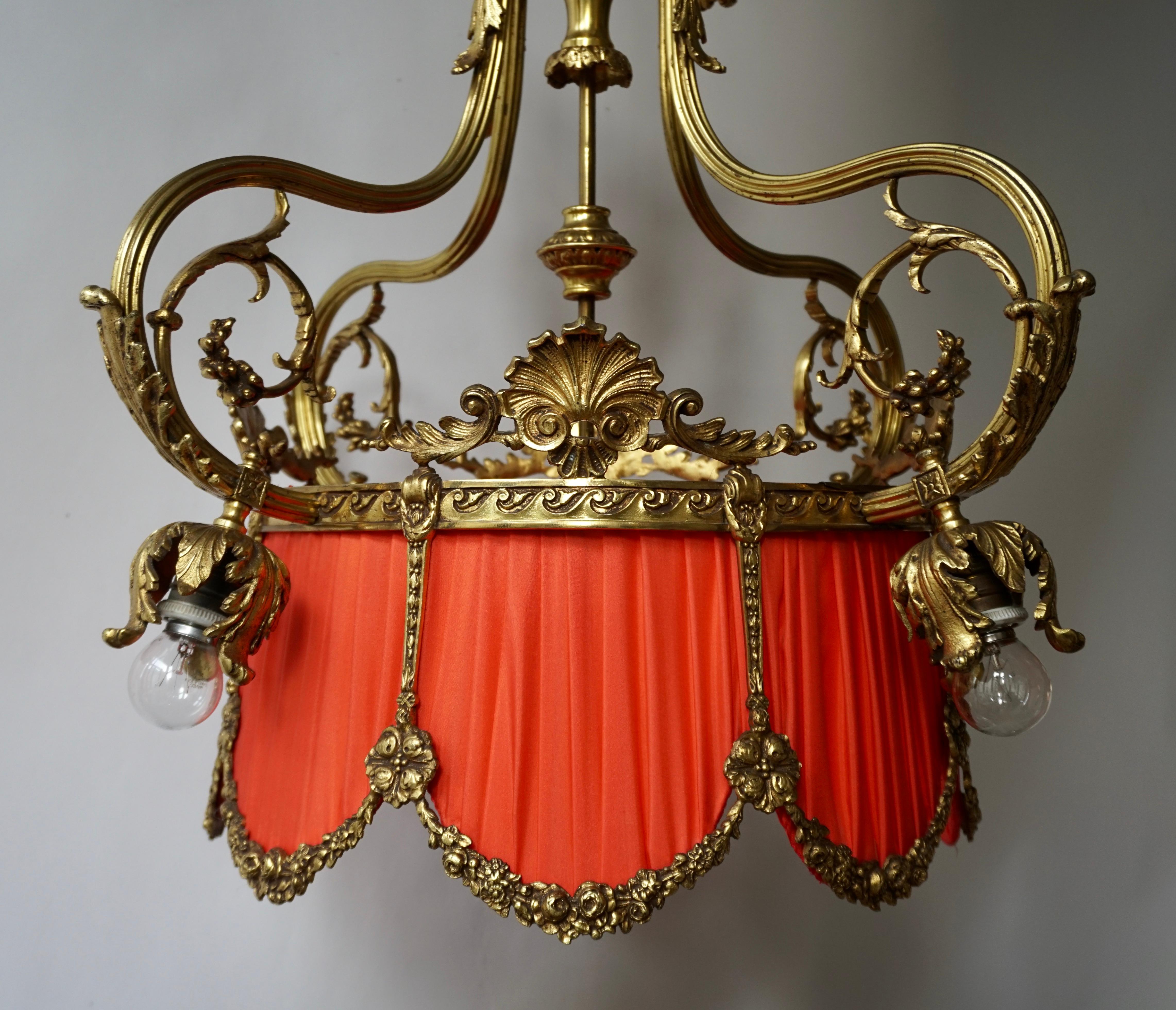 Beautiful Palatial Bronze Chandelier in the Shape of a Crown For Sale 12