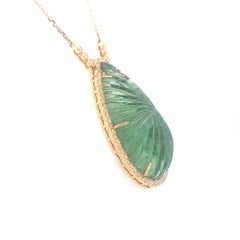 A beautiful pear shape amethyst necklace with diamond