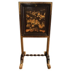 A Beautiful & Rare Napoleon III 19th Century, Chinese Lacquer & Gilt Secretaire
